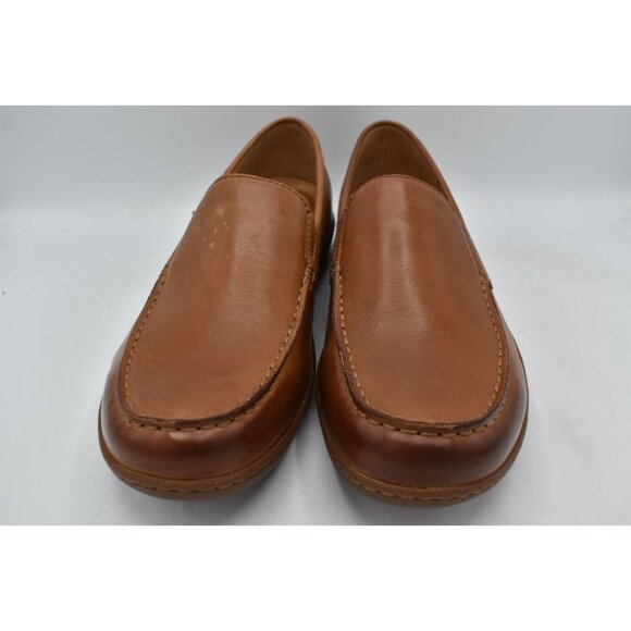 Born Mens Size 11 Caleb Medium Brown Full Grain Leather Slip On Loafers Shoes - Picture 3 of 12